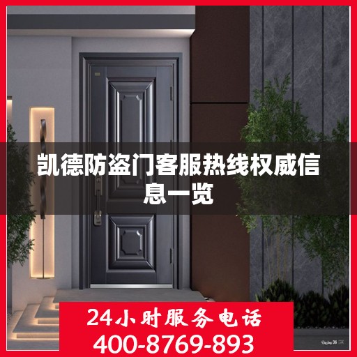 凯德防盗门客服热线权威信息一览